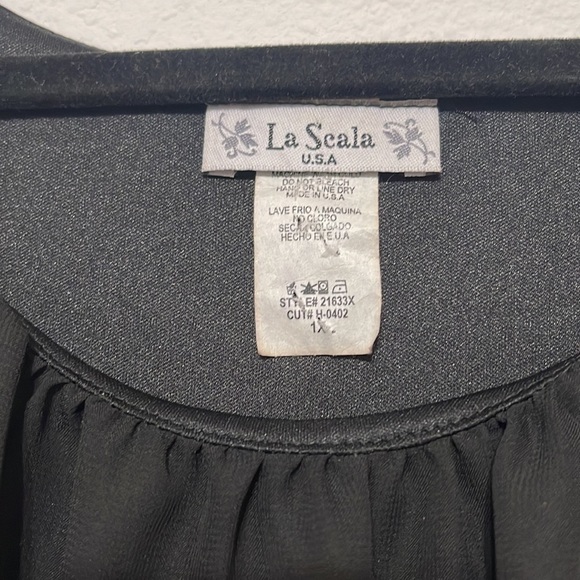 Scala Black Mini Dress Size 1X - Picture 2 of 5